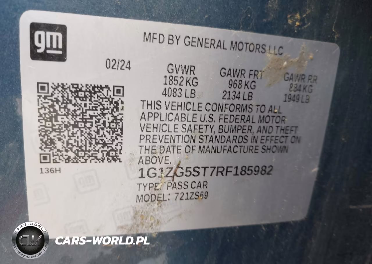 2024 Chevrolet Malibu Fwd Rs VIN:1G1ZG5ST7RF185982 - 9
