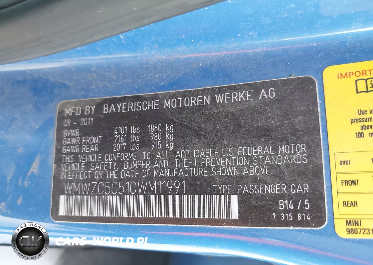 2012 Mini Cooper S Countryman VIN:WMWZC5C51CWM11991 - 9
