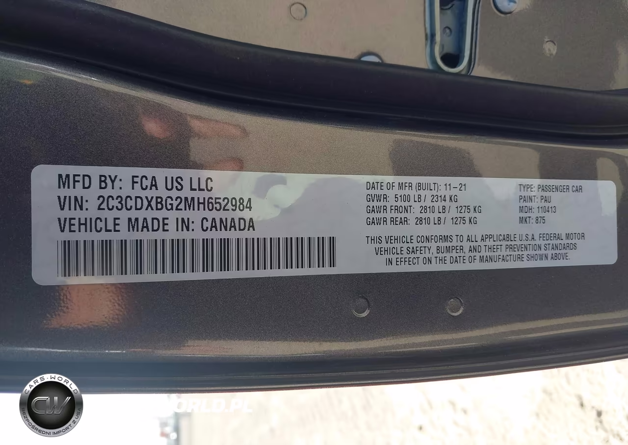 2021 Dodge Charger Sxt Rwd VIN:2C3CDXBG2MH652984 - 9