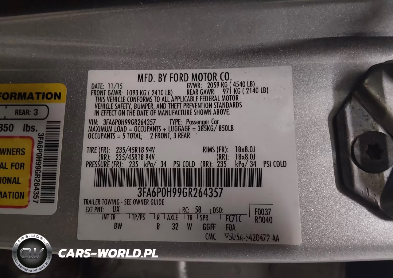 2016 Ford Fusion Se VIN:3FA6P0H99GR264357 - 9