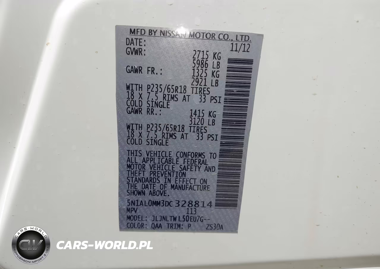 2013 Infiniti Jx35 VIN:5N1AL0MM3DC328814 - 9