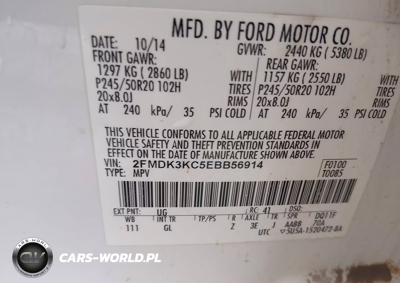2014 Ford Edge Limited VIN:2FMDK3KC5EBB56914 - 9