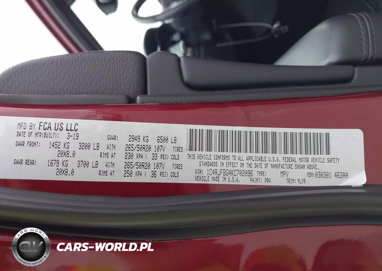 2019 Jeep Grand Cherokee Limited X 4X4 VIN:1C4RJFBG4KC702096 - 9