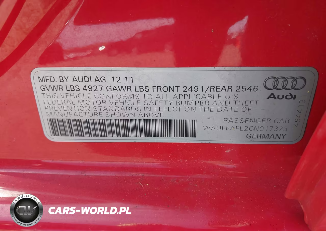 2012 Audi A4 2.0T Premium VIN:WAUFFAFL2CN017323 - 9
