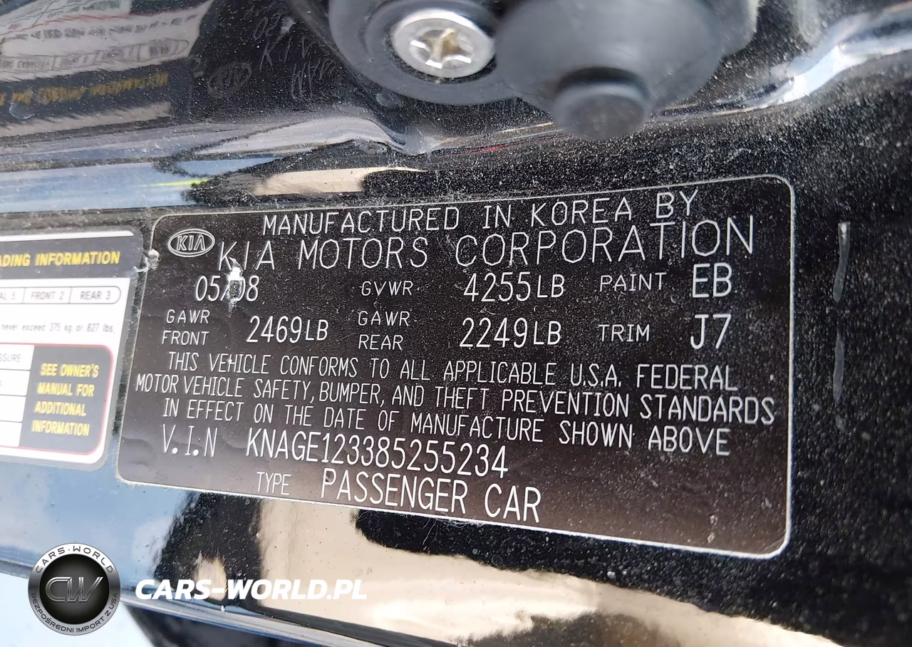 2008 Kia Optima Ex VIN:KNAGE123385255234 - 9