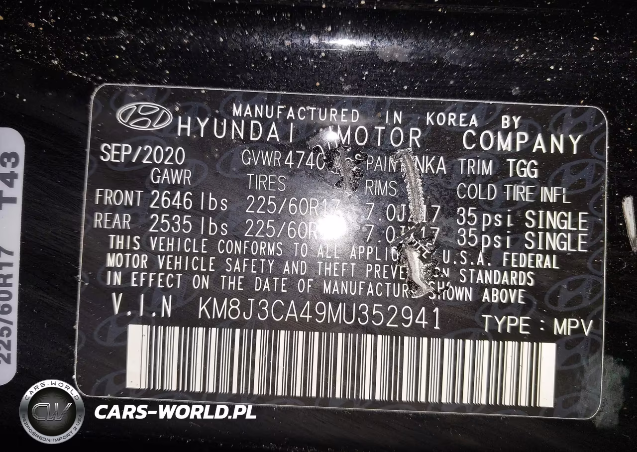 2021 Hyundai Tucson Value VIN:KM8J3CA49MU352941 - 9