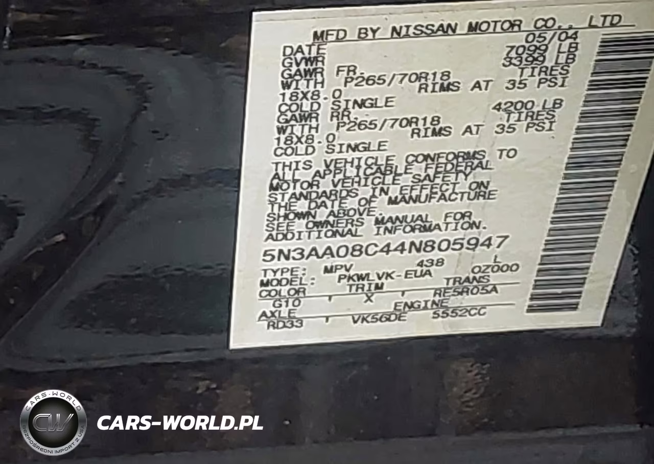 2004 Infiniti Qx56 VIN:5N3AA08C44N805947 - 9