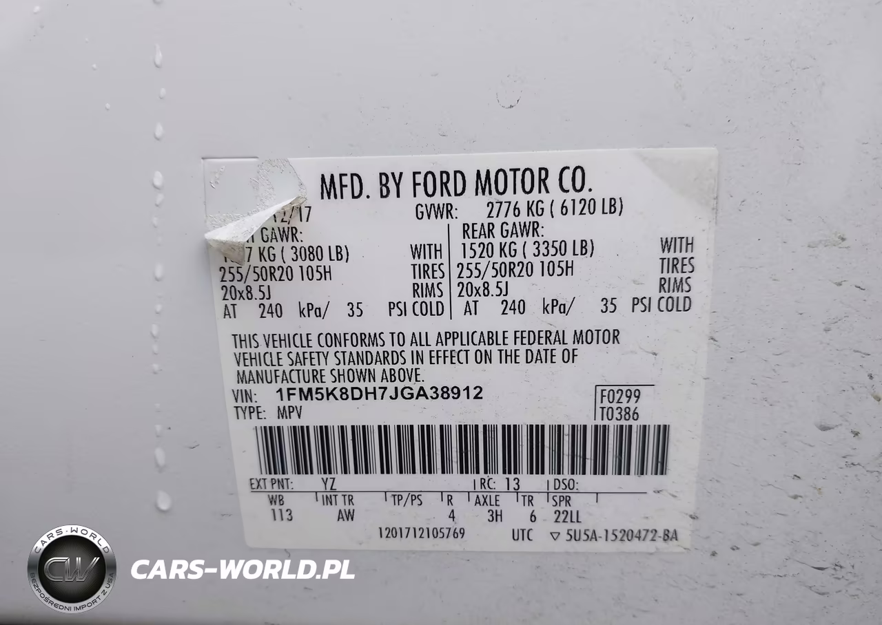 2018 Ford Explorer Xlt VIN:1FM5K8DH7JGA38912 - 9