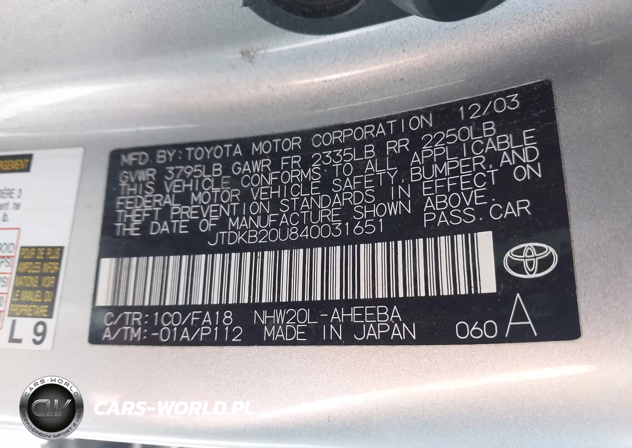 2004 Toyota Prius VIN:JTDKB20U840031651 - 9