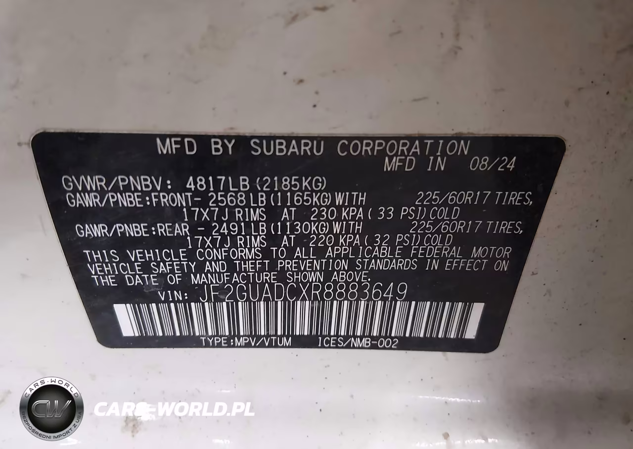 2024 Subaru Crosstrek Premium VIN:JF2GUADCXR8883649 - 9