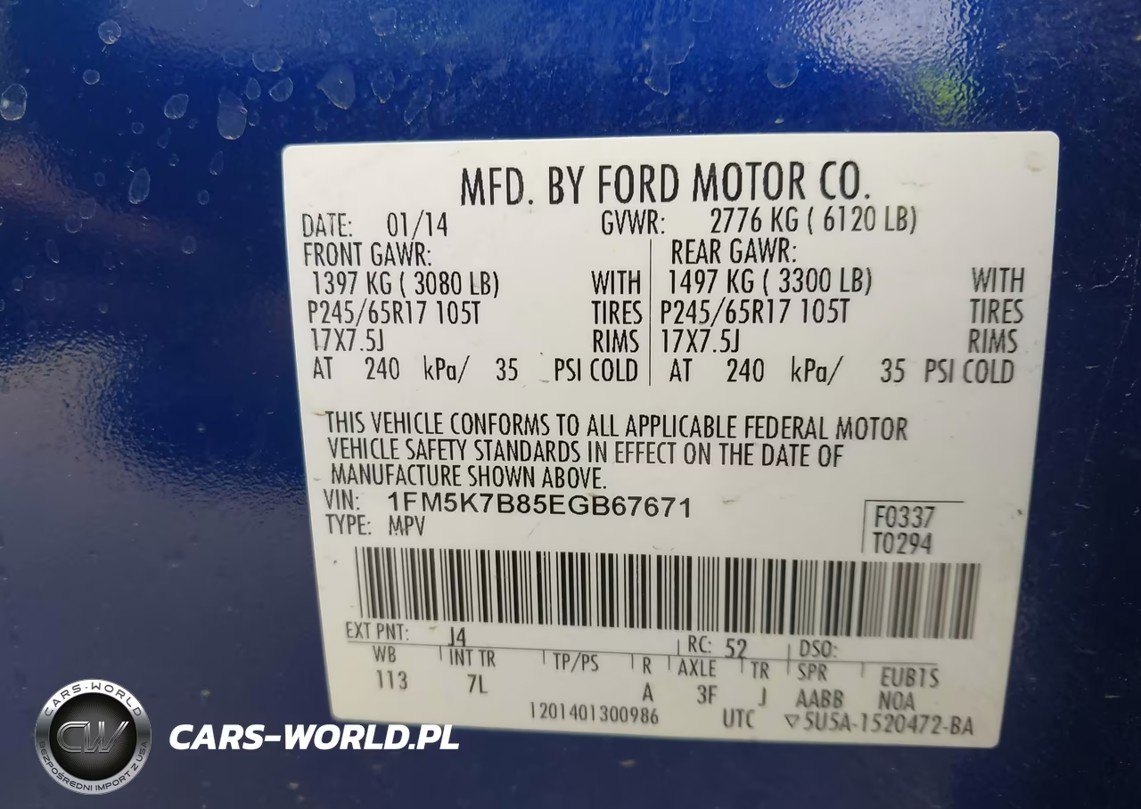 2014 Ford Explorer VIN:1FM5K7B85EGB67671 - 9