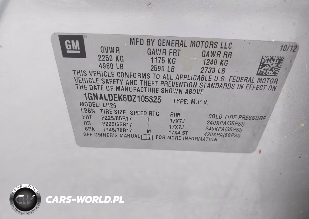 2013 Chevrolet Equinox 1Lt VIN:1GNALDEK6DZ105325 - 9