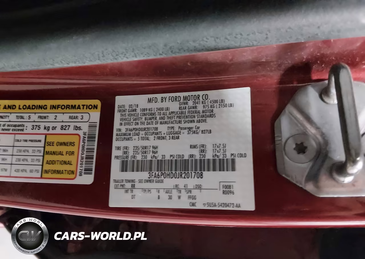 2018 Ford Fusion Se VIN:3FA6P0HD0JR201708 - 9
