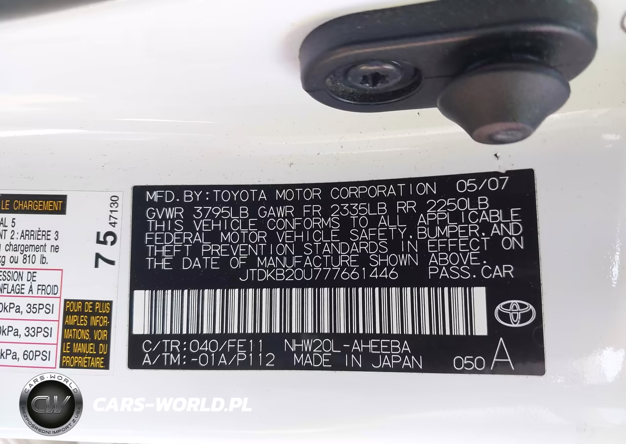 2007 Toyota Prius VIN:JTDKB20U777661446 - 9