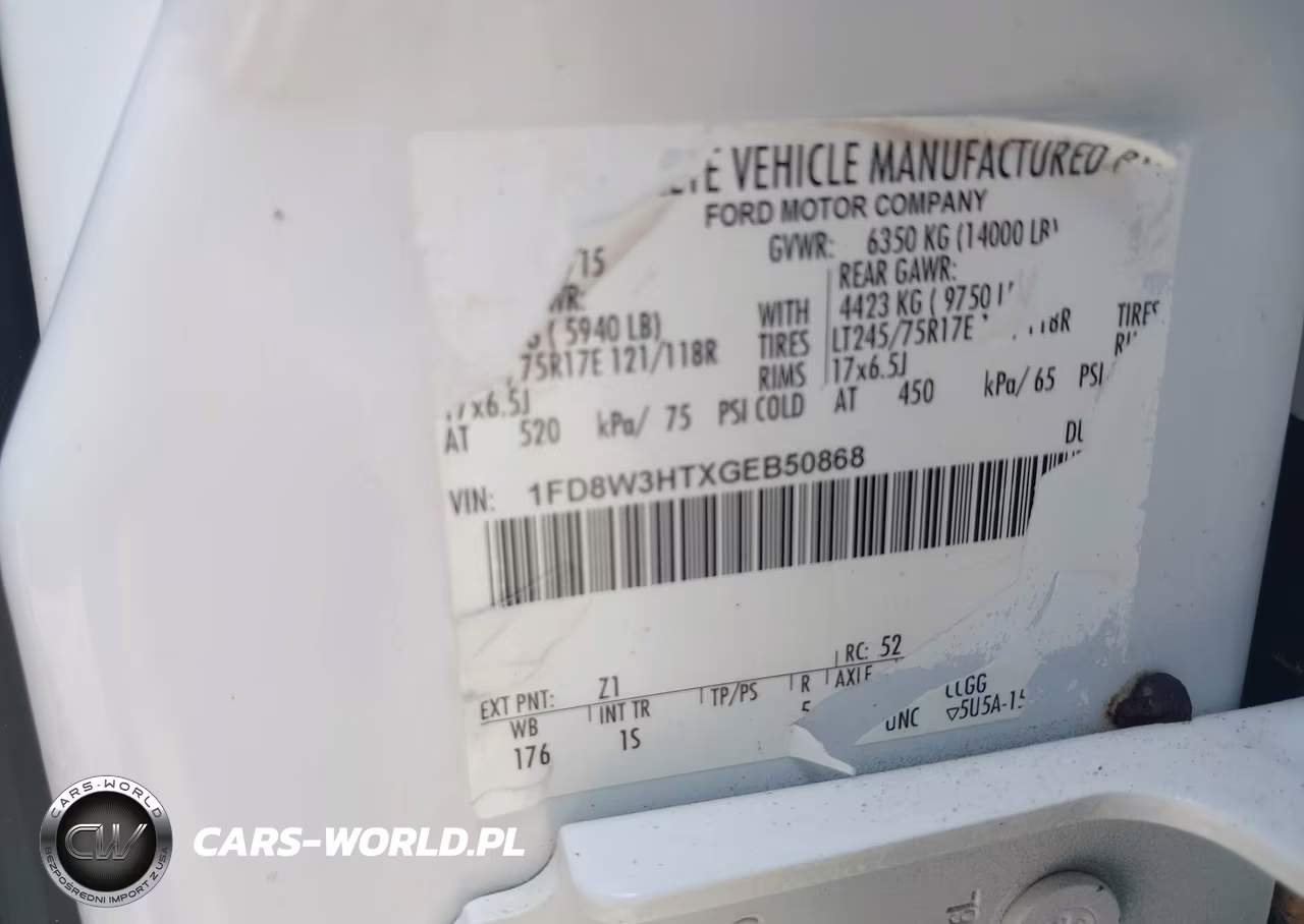 2016 Ford F-350 Chassis Xl VIN:1FD8W3HTXGEB50868 - 8