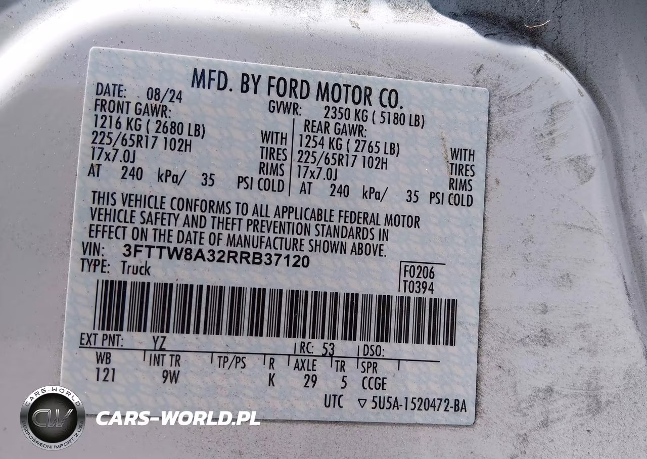 2024 Ford Maverick Xl VIN:3FTTW8A32RRB37120 - 9