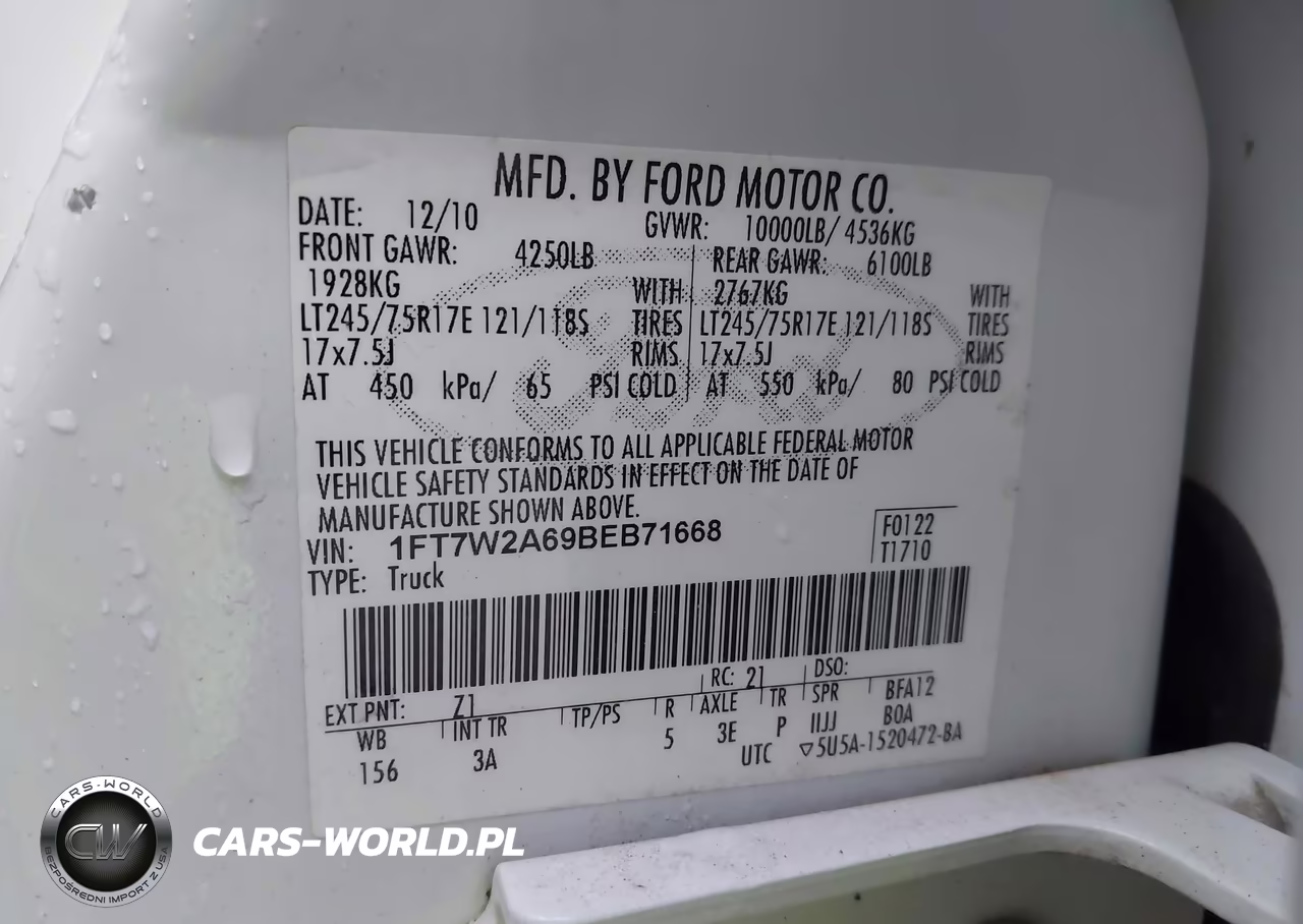 2011 Ford F-250 Xlt VIN:1FT7W2A69BEB71668 - 9
