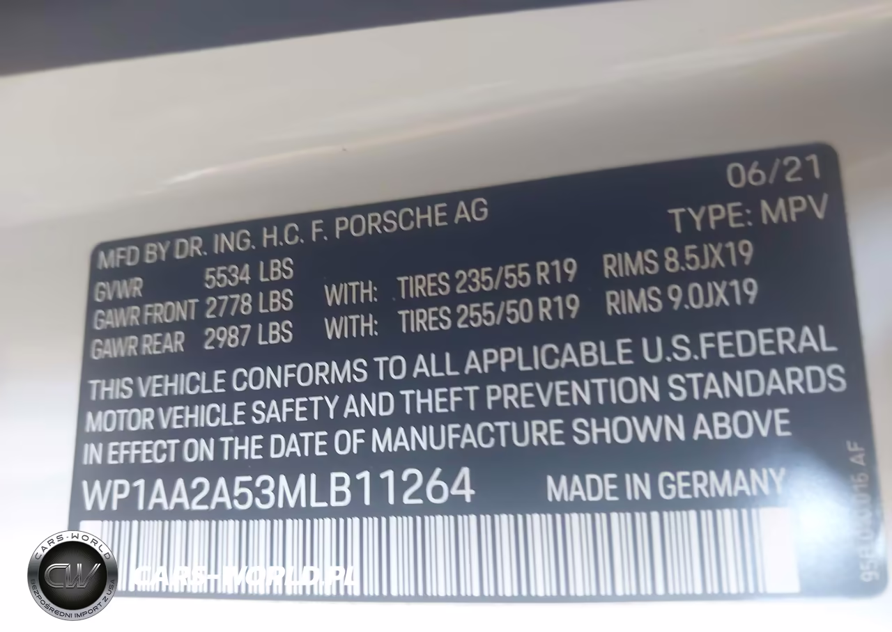 2021 Porsche Macan VIN:WP1AA2A53MLB11264 - 9