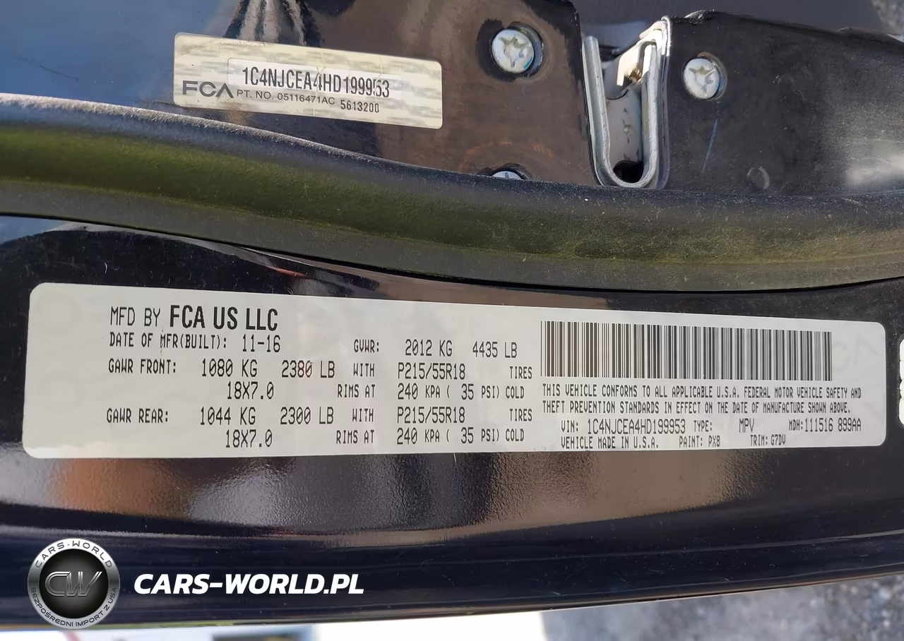 2017 Jeep Compass Latitude Fwd VIN:1C4NJCEA4HD199953 - 9