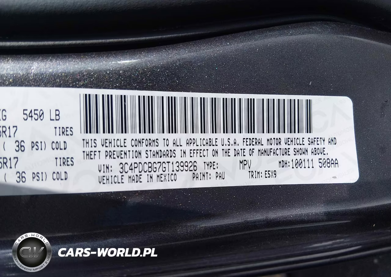 2016 Dodge Journey Sxt VIN:3C4PDCBG7GT139926 - 9