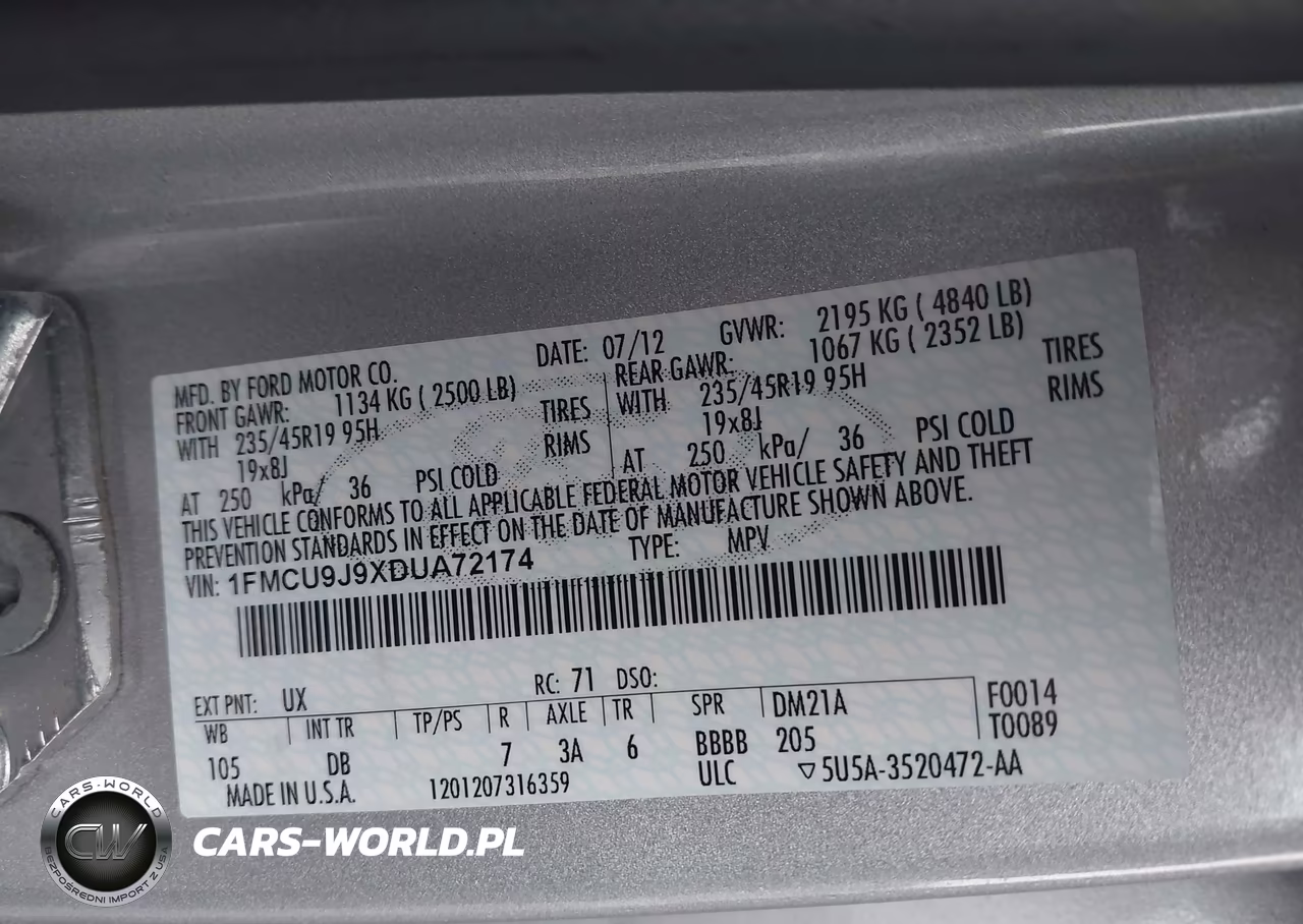2013 Ford Escape Titanium VIN:1FMCU9J9XDUA72174 - 9