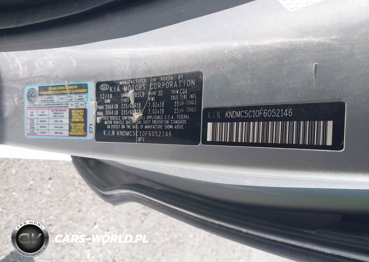 2015 Kia Sedona Ex VIN:KNDMC5C10F6052146 - 9