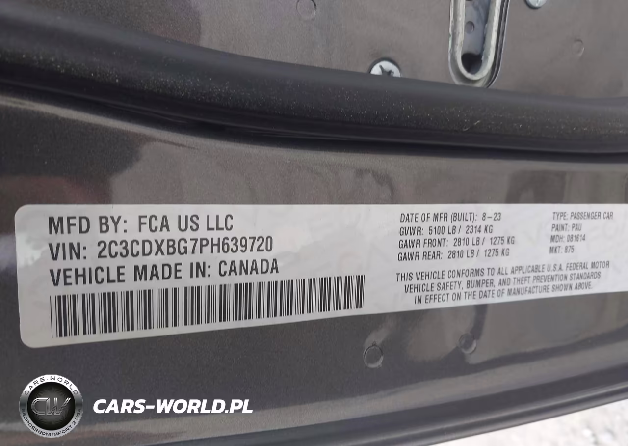 2023 Dodge Charger Sxt VIN:2C3CDXBG7PH639720 - 9