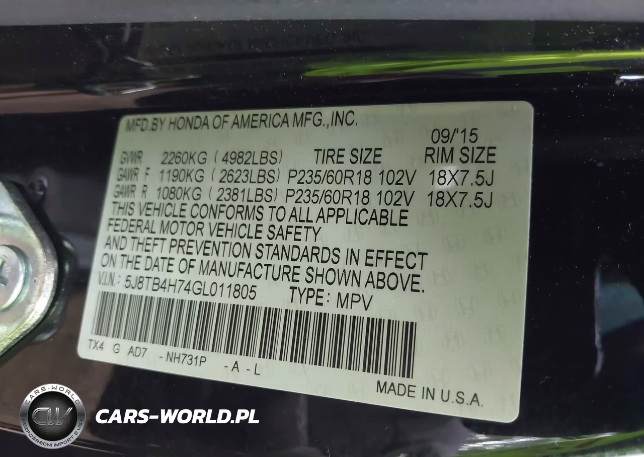 2016 Acura Rdx Advance Package VIN:5J8TB4H74GL011805 - 9