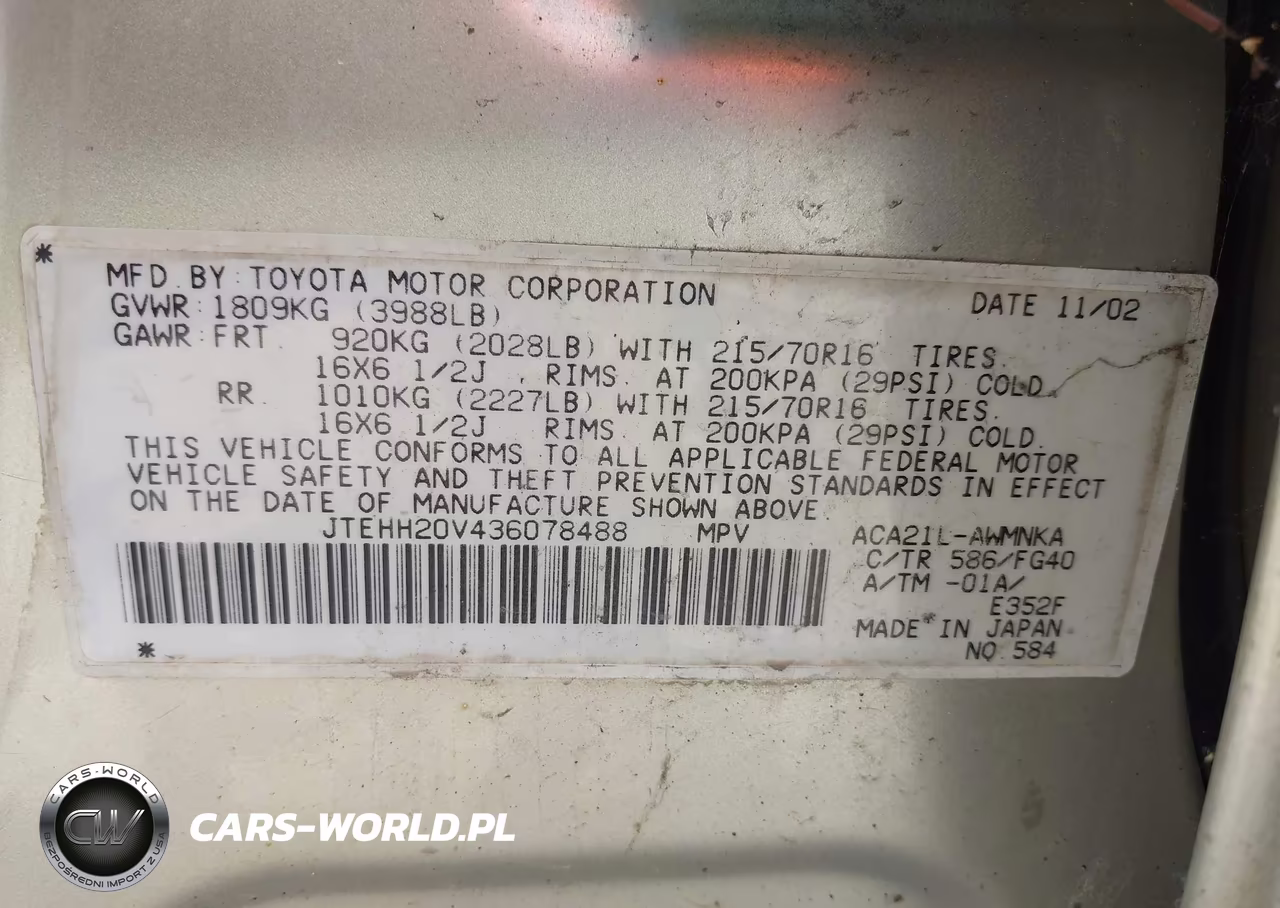 2003 Toyota Rav4 VIN:JTEHH20V436078488 - 9