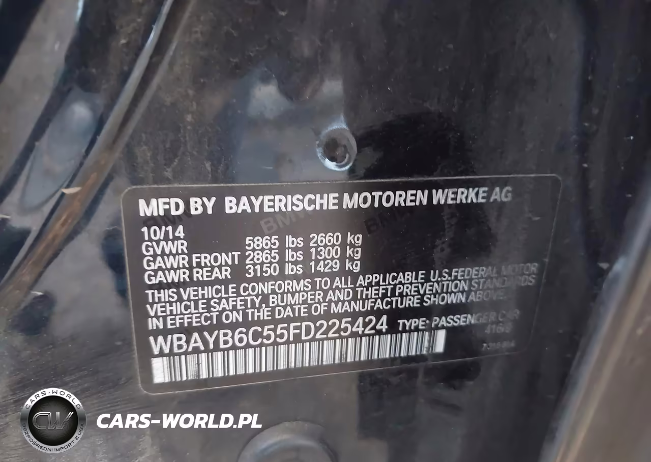 2015 BMW 750I xDrive VIN:WBAYB6C55FD225424 - 9