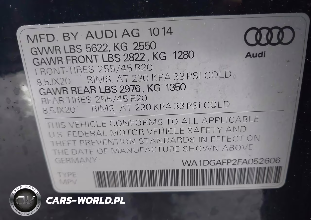2015 Audi Q5 3.0T Premium Plus VIN:WA1DGAFP2FA052606 - 9