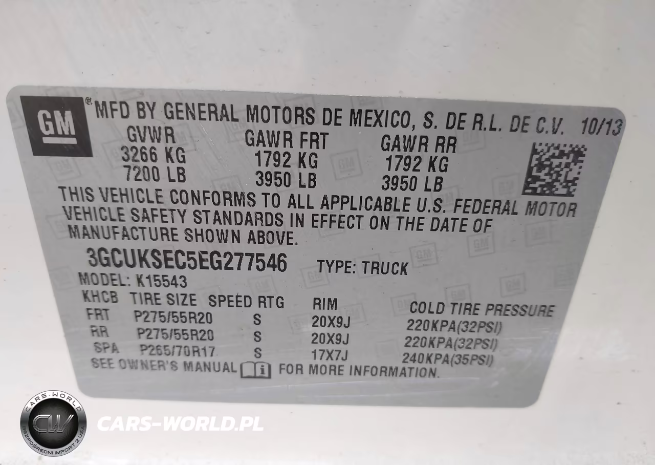 2014 Chevrolet Silverado 1500 2Lz VIN:3GCUKSEC5EG277546 - 9