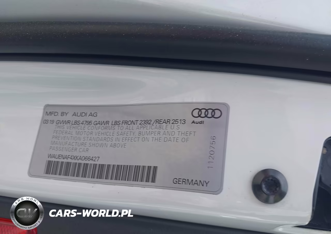 2019 Audi A4 45 Premium VIN:WAUENAF4XKA066427 - 9