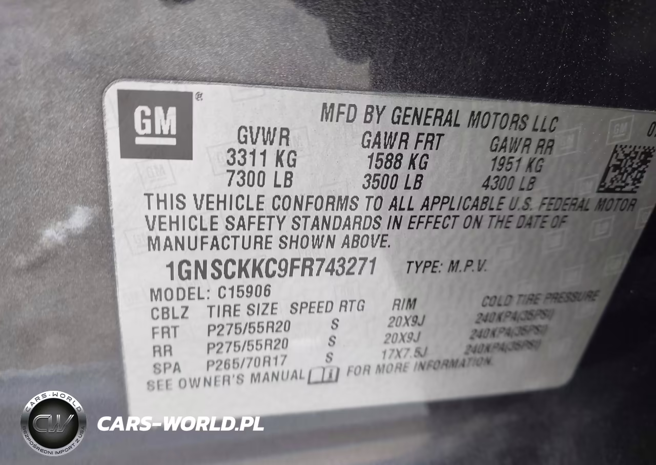 2015 Chevrolet Suburban 1500 Ltz VIN:1GNSCKKC9FR743271 - 9