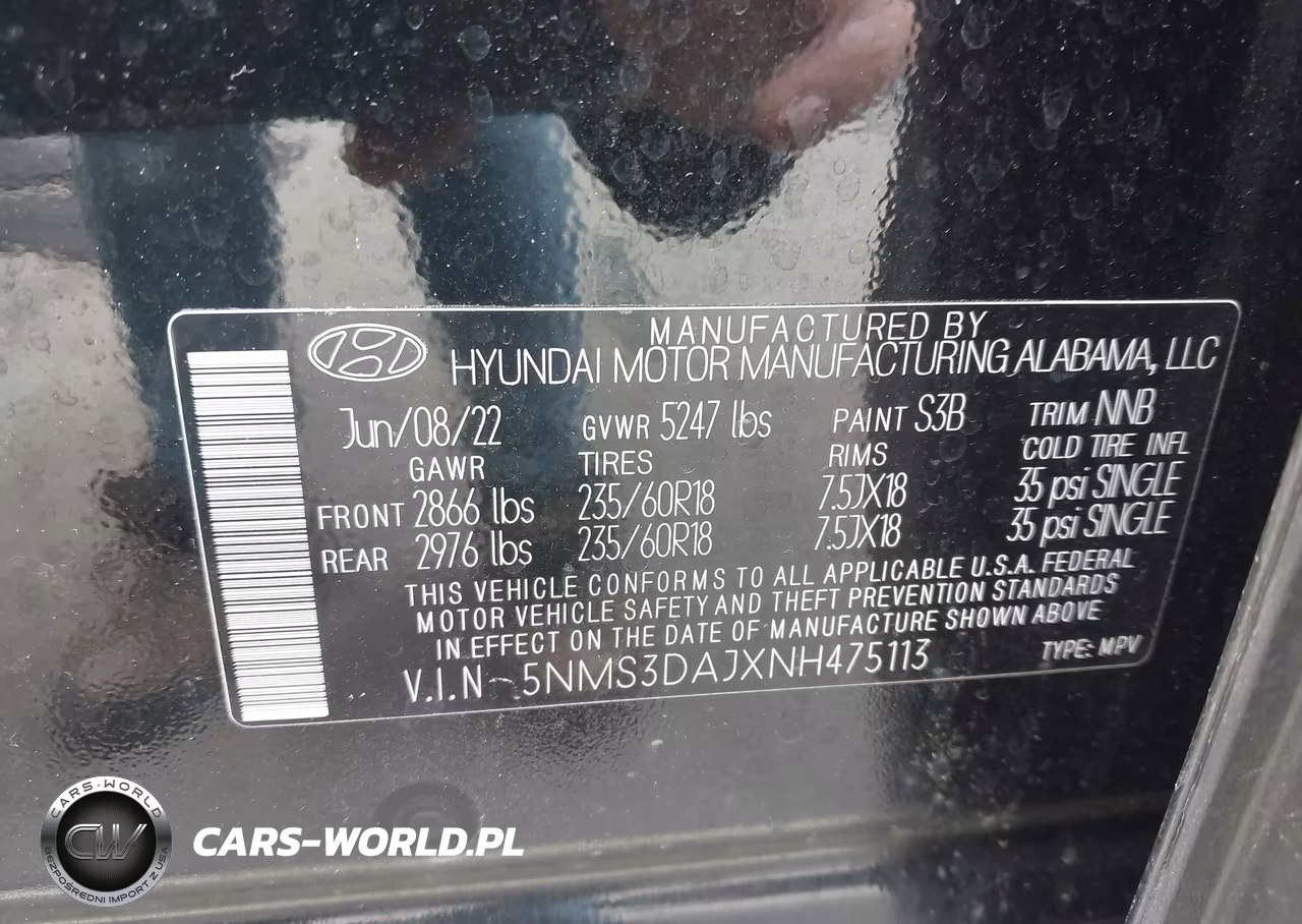 2022 Hyundai Santa Fe Sel VIN:5NMS3DAJXNH475113 - 9