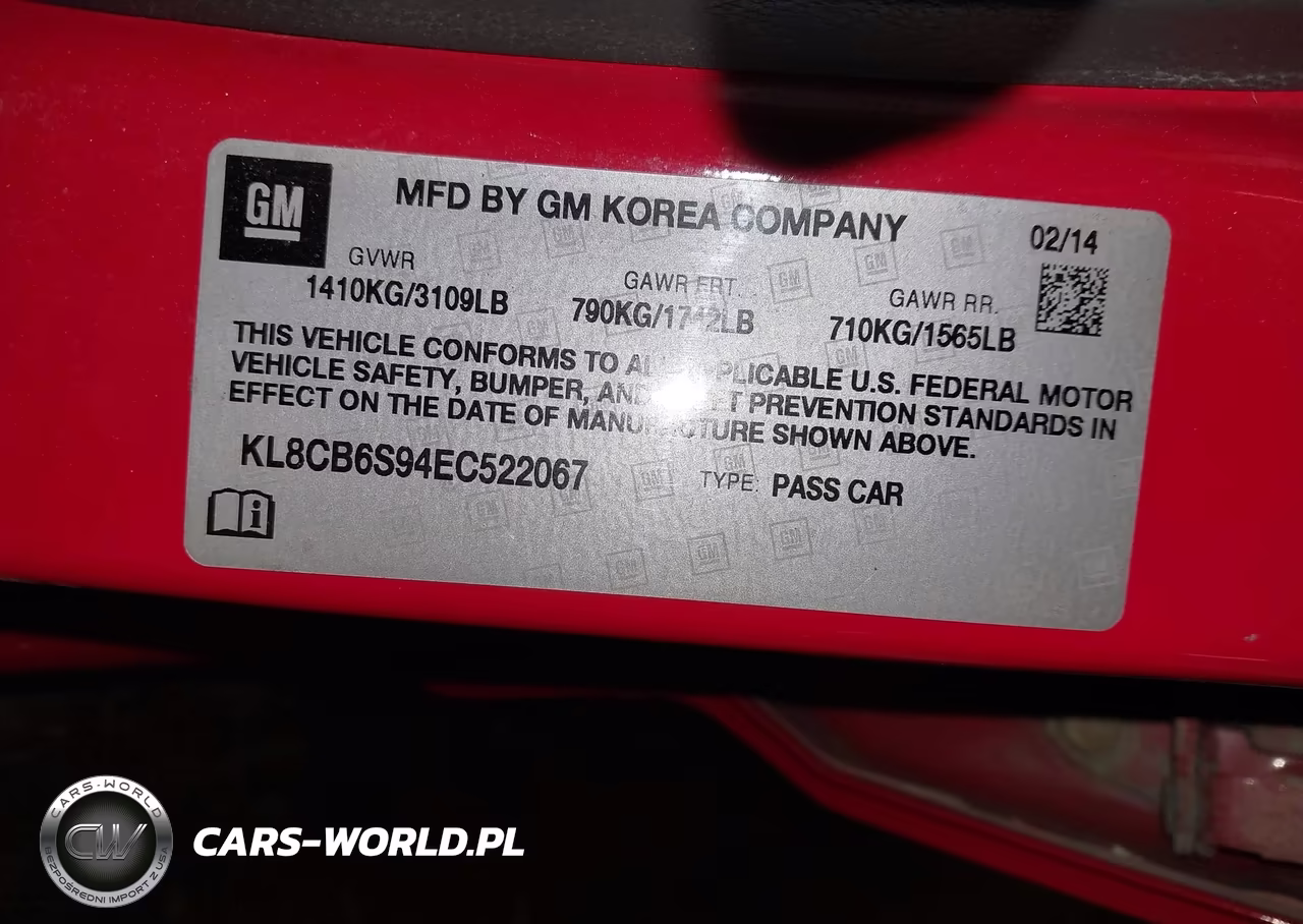 2014 Chevrolet Spark Ls Auto VIN:KL8CB6S94EC522067 - 9