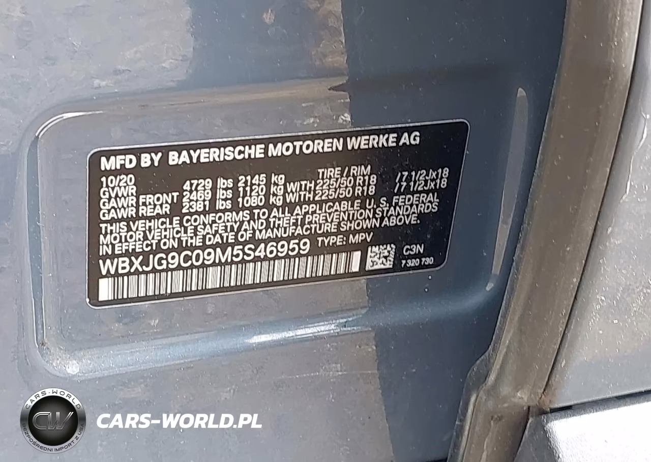 2021 BMW X1 xDrive28I VIN:WBXJG9C09M5S46959 - 9