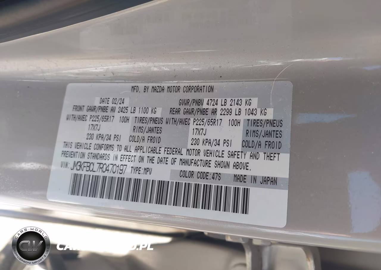 2024 Mazda Cx-5 2.5 S Preferred VIN:JM3KFBCL7R0470197 - 9