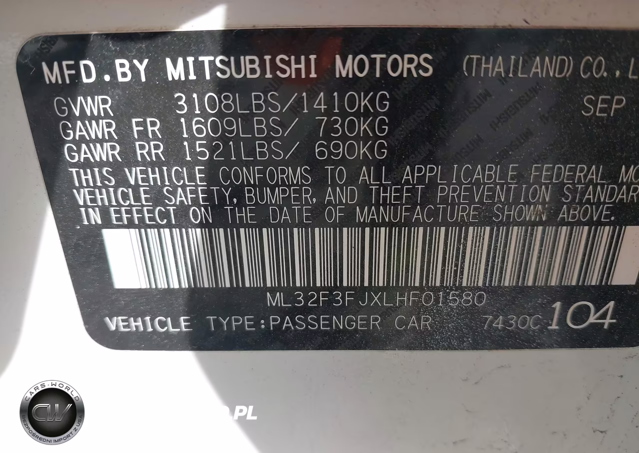 2020 Mitsubishi Mirage G4 Es VIN:ML32F3FJXLHF01580 - 9