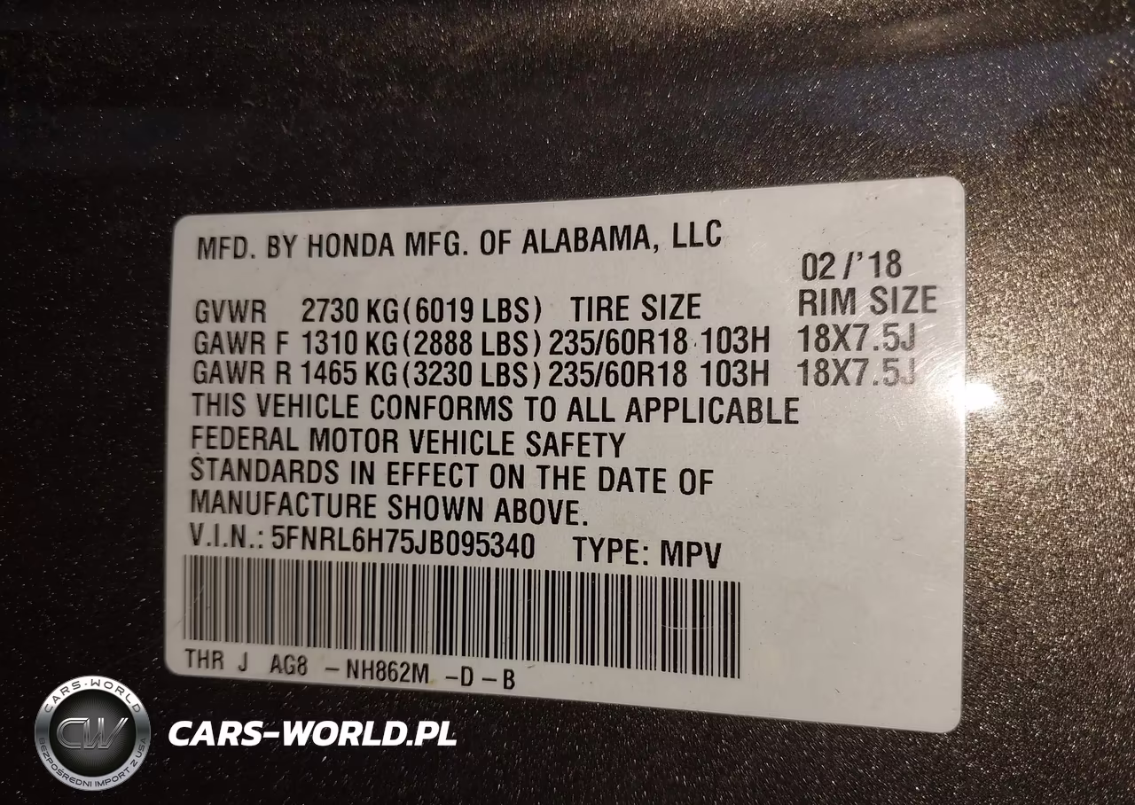 2018 Honda Odyssey Ex-L VIN:5FNRL6H75JB095340 - 9