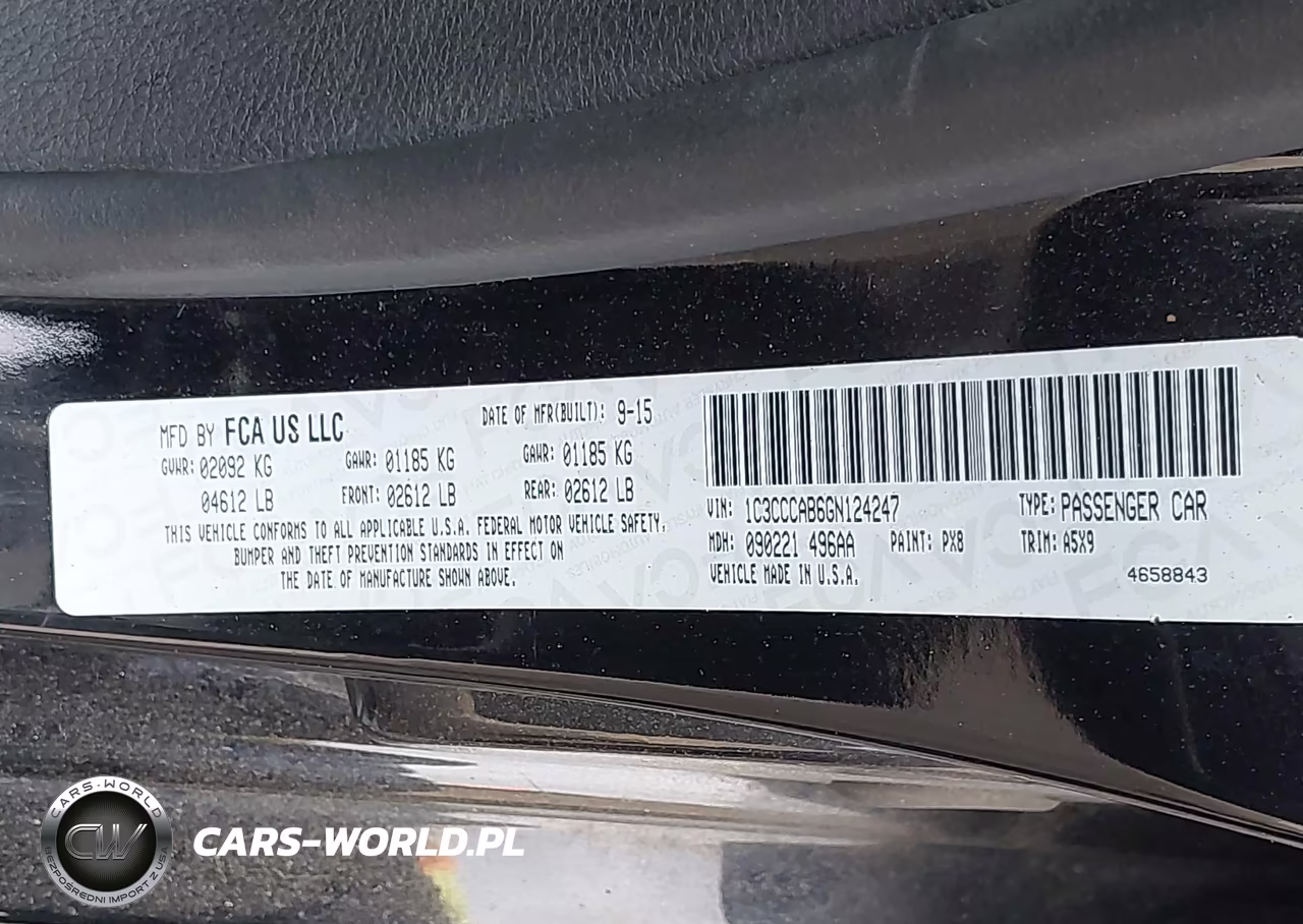 2016 Chrysler 200 Limited VIN:1C3CCCAB6GN124247 - 9