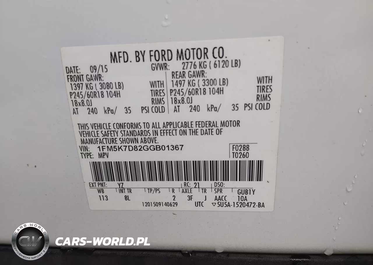 2016 Ford Explorer Xlt VIN:1FM5K7D82GGB01367 - 9