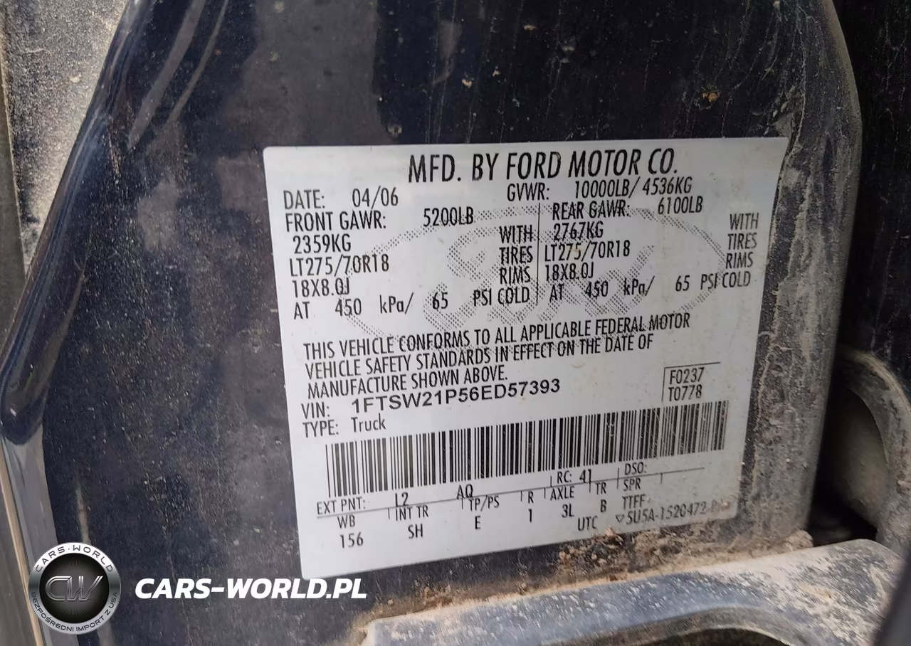 2006 Ford F-250 Lariat-Xl-Xlt VIN:1FTSW21P56ED57393 - 9