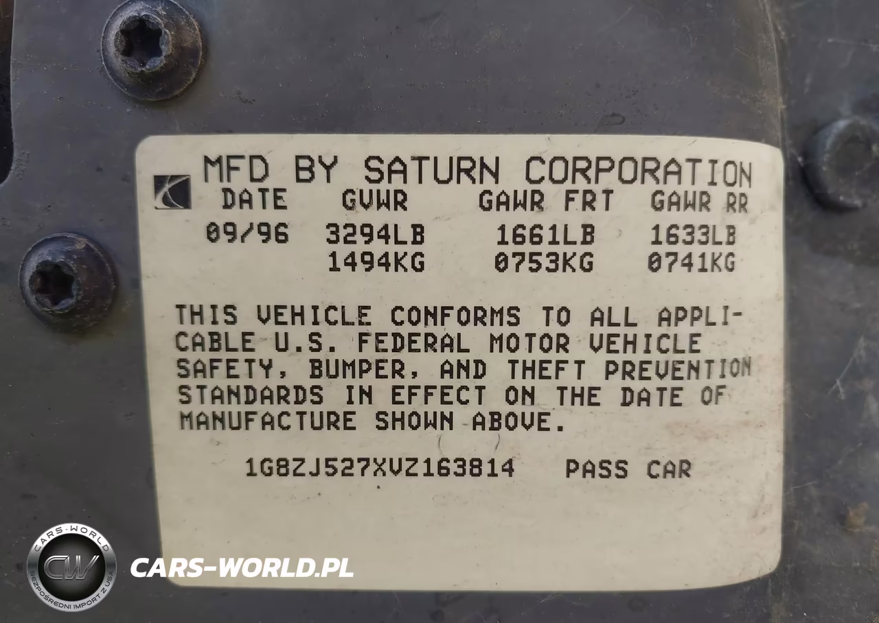 1997 Saturn Sl Sl2 VIN:1G8ZJ527XVZ163814 - 9
