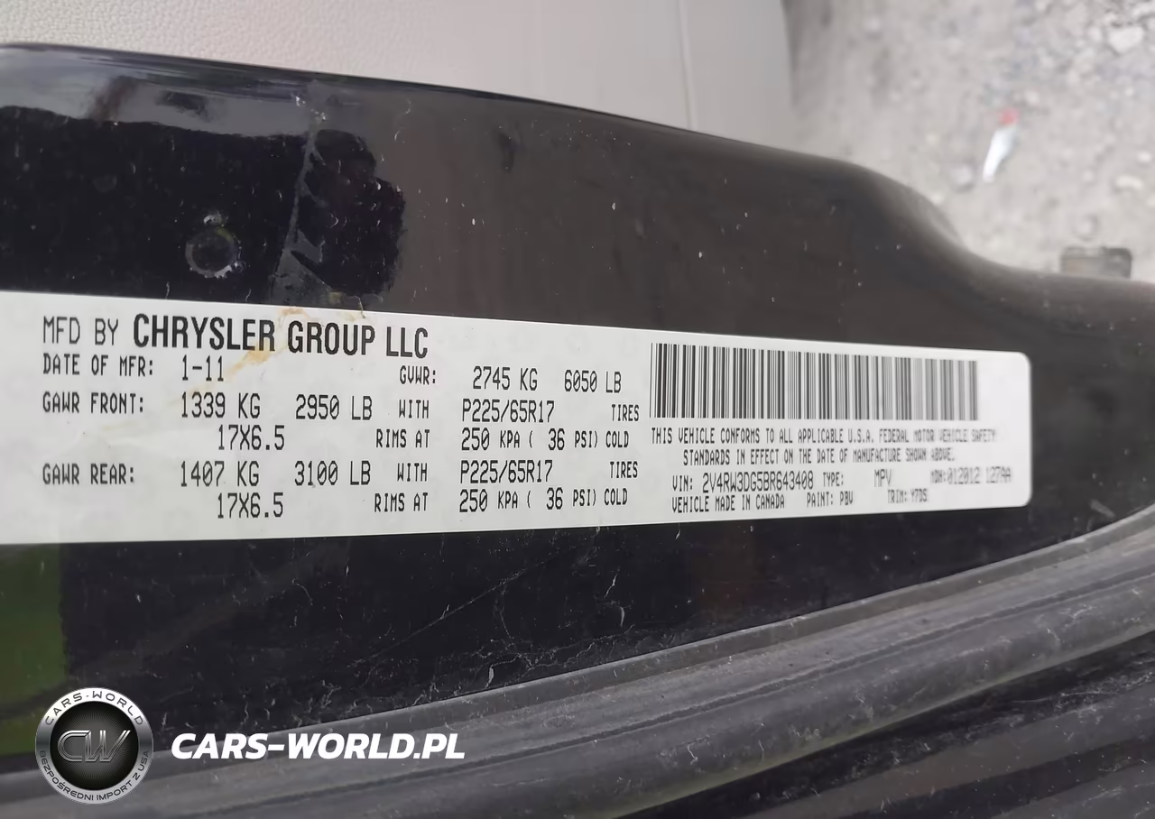 2011 Volkswagen Routan Se VIN:2V4RW3DG5BR643408 - 9