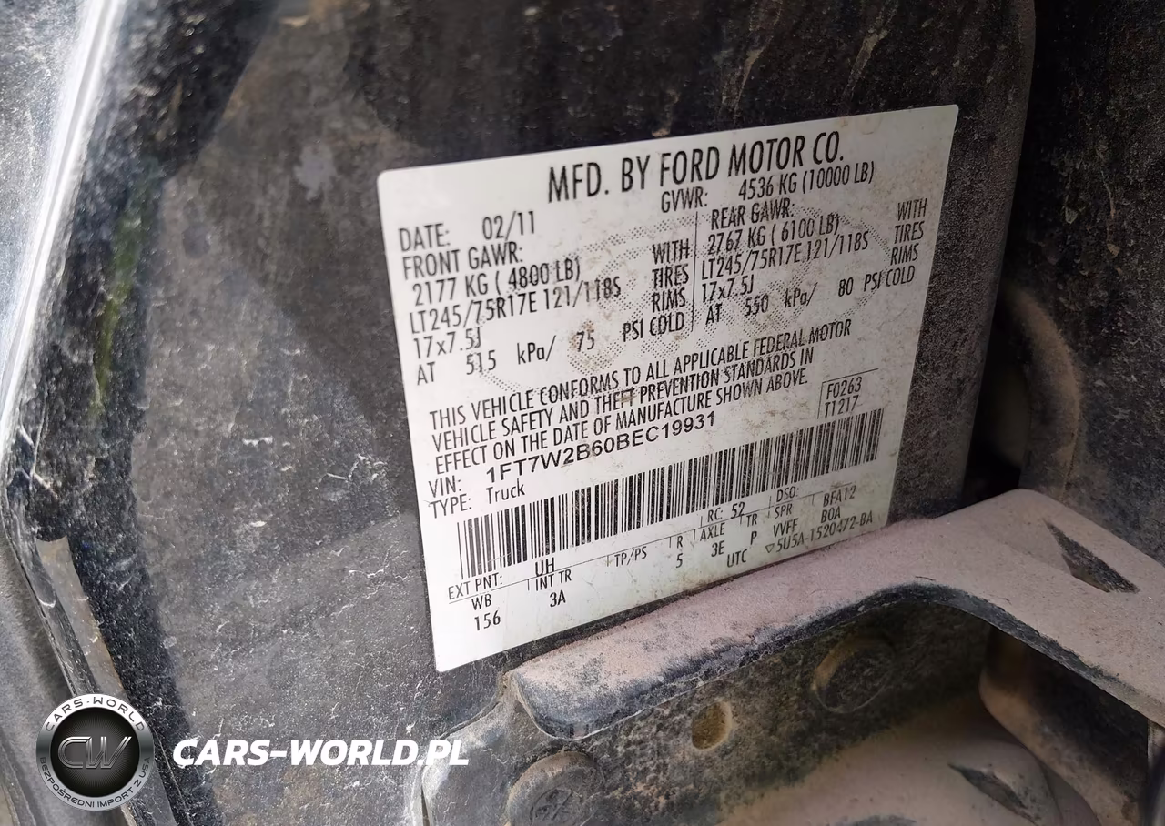 2011 Ford F-250 Xlt VIN:1FT7W2B60BEC19931 - 9