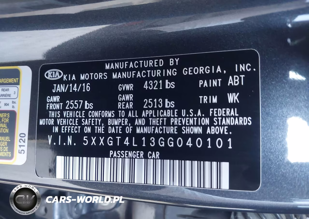 2016 Kia Optima Lx Turbo VIN:5XXGT4L13GG040101 - 9