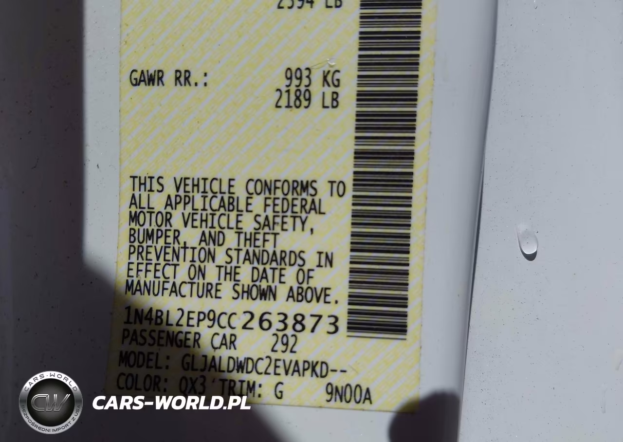 2012 Nissan Altima 3.5 Sr VIN:1N4BL2EP9CC263873 - 9