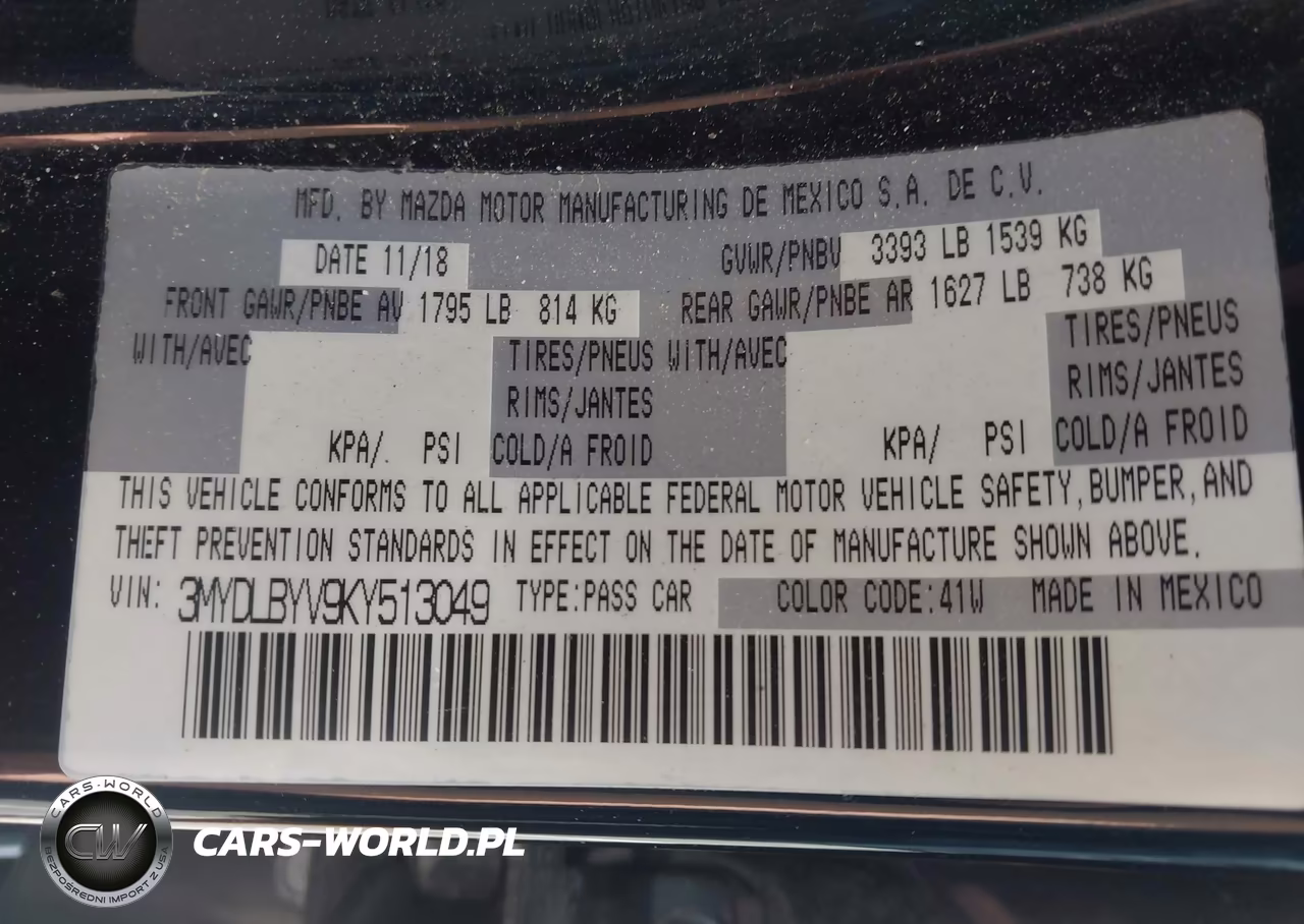 2019 Toyota Yaris Le VIN:3MYDLBYV9KY513049 - 9