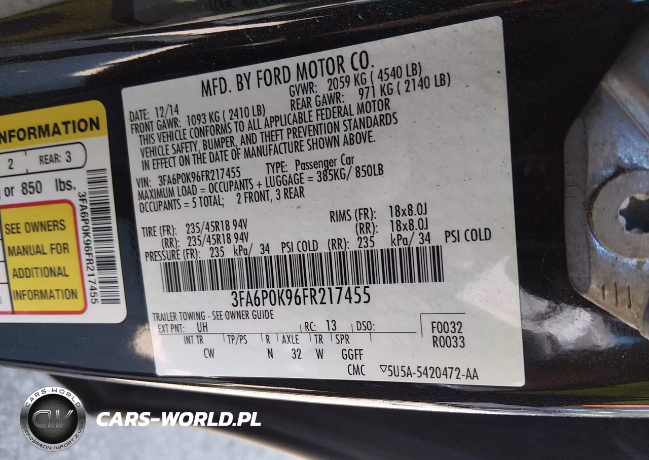 2015 Ford Fusion Titanium VIN:3FA6P0K96FR217455 - 9